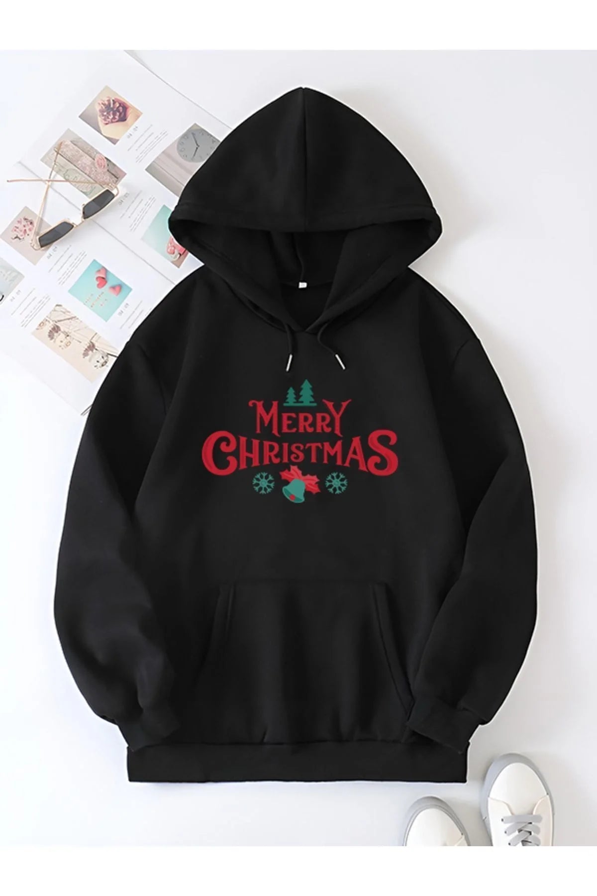 Merry Chrıstmas Sweatshirt & Hodie - Siyah